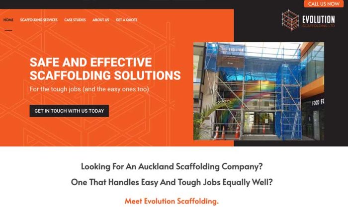 Evolution Scaffolding - SEOPro NZ Ltd